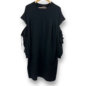 Eloquii Women's Size 16 Long‎ Sleeve Cold Shoulder Dress Black Sweatshirt